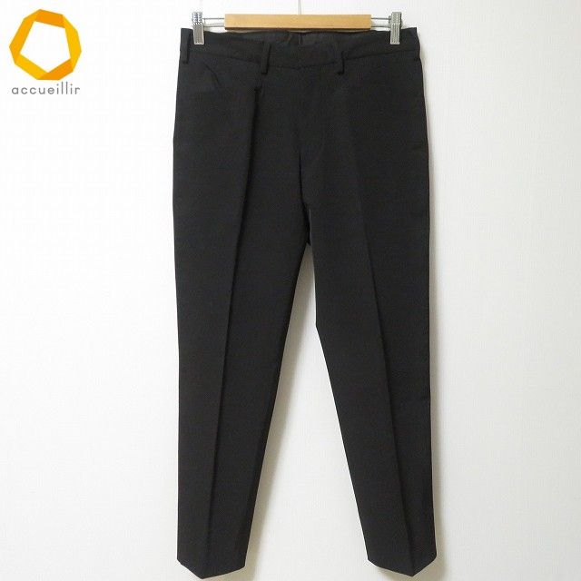 axc プラダ PRADA パンツ スラックス 44 黒 センタープレス イタリア製