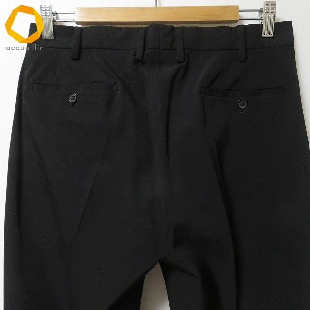axc プラダ PRADA パンツ スラックス 44 黒 センタープレス イタリア製