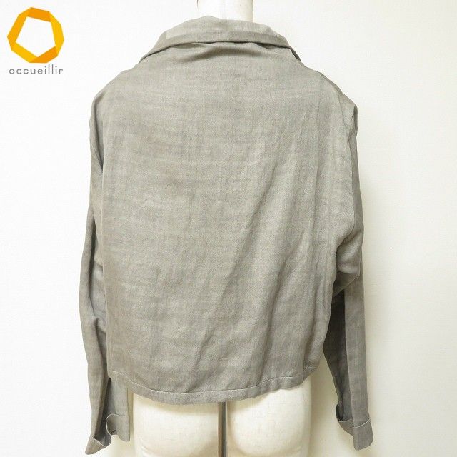 美品✨ 芽風 センソユニコ ジャケット 38 ライナー付き 近年　ブルゾン snc メフウセンソユニコ 芽風 ジャケット 38 グレー 麻混 ジップアップ