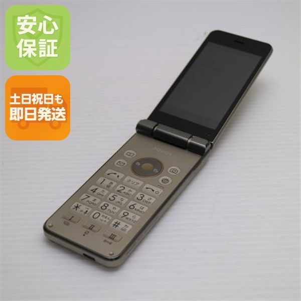 SHF 34 AQUOS K ゴールド 白ロム ガラケー au SHARP 07000