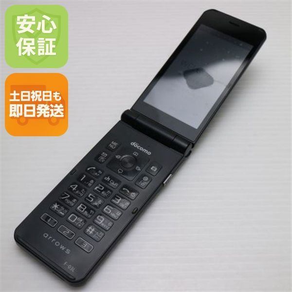 良品中古 F-03L arrows ケータイ ブラック スマホ 本体 白ロム 中古