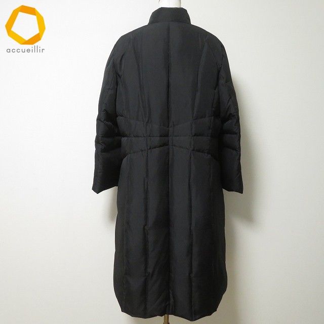 wnc レリアン Leilian コート 13+ 黒 ダウン ジップアップ ロング