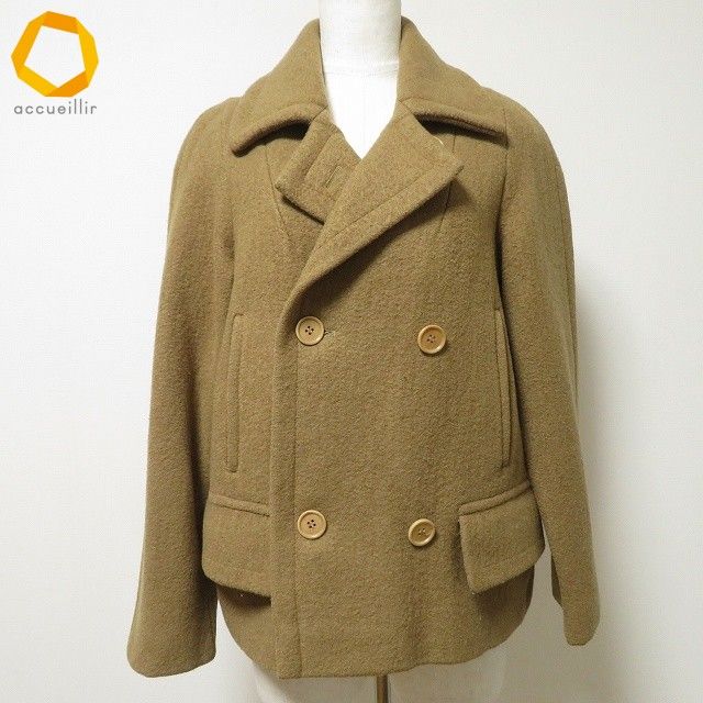 wnc ドリスヴァンノッテン コート Pコート 36 ベージュ系 ダブル ショート レディース 962290