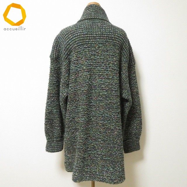 wnc ミッソーニ MISSONI コート カーディガン ニット 50 緑系 モヘア混