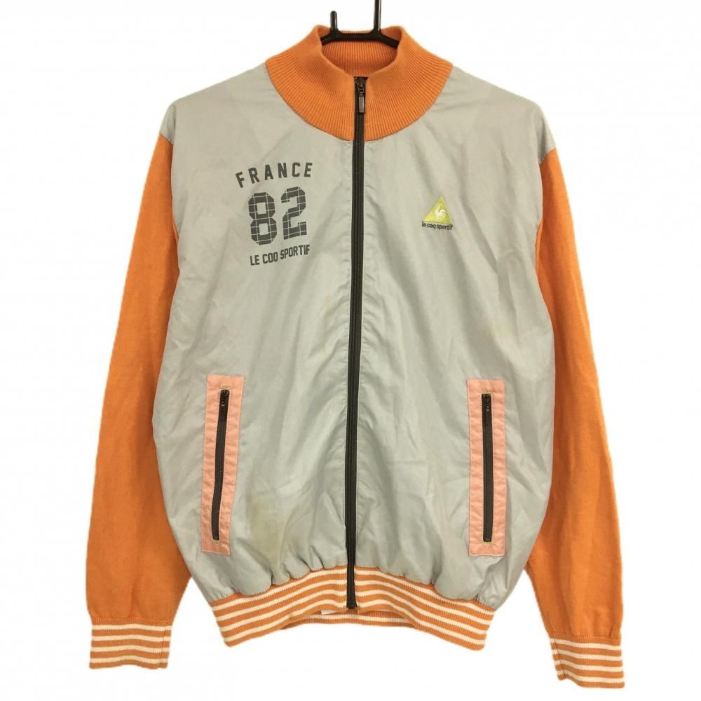 ルコックゴルフ　フルジップジャケット 切替オレンジ 刺繍 LL ルコックゴルフ フルジップジャケット 切替オレンジ 刺繍 LL ルコック