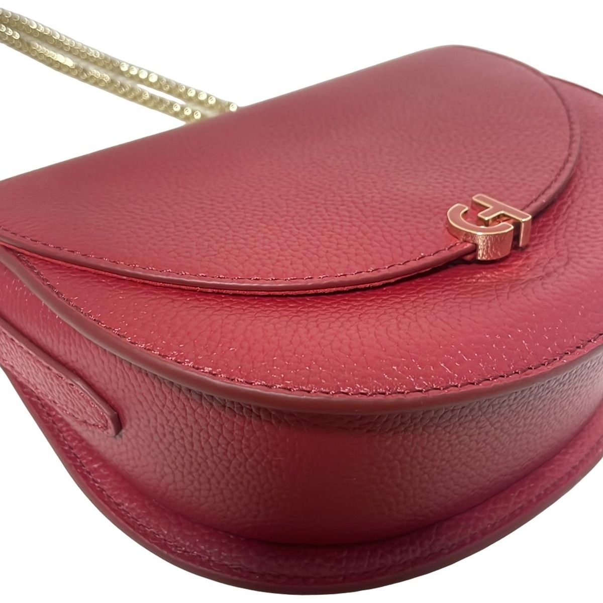 COLE HAAN(コールハーン) ショルダーバッグ美品 エビ- チェーン サドル 