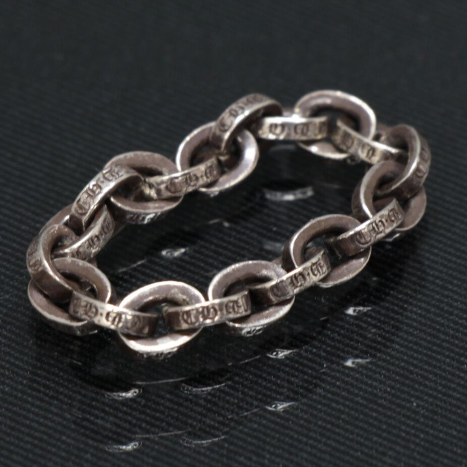 CHROME HEARTS クロムハーツ ペーパーチェーン リング 指輪 メンズ シルバー SV 925 約20号 101560
