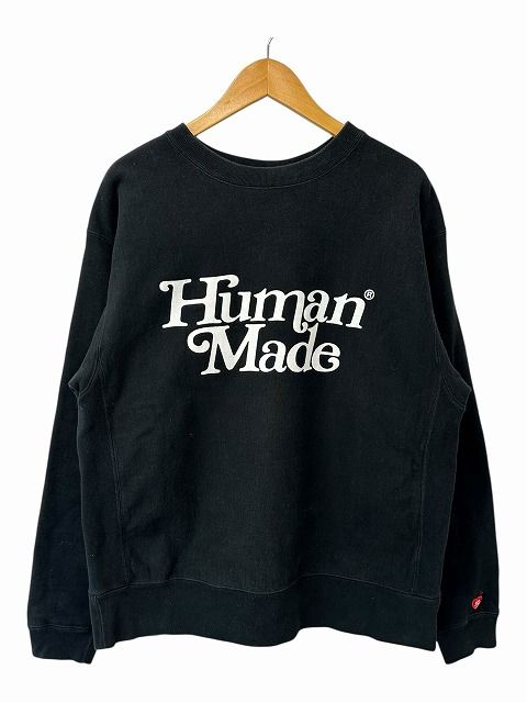 ヒューマンメイド HUMAN MADE × Girls Don t Cry ガールズ ドント クライ ロゴ プリント スウェット シャツ トレーナー L 黒 ブラック ブランド古着ベクトル 260109