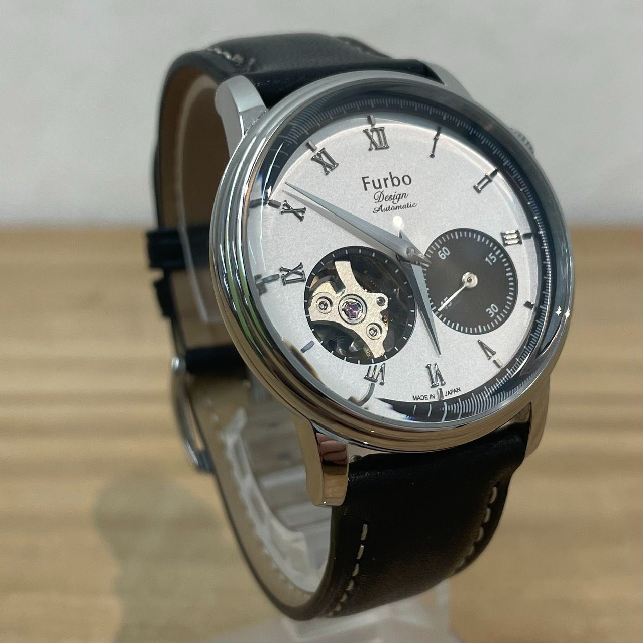 成 Furbo design フルボ NF 02 W-SI 5 ATM 時計 メンズ 手巻き 稼働 付属品完備 5182 YO A 9