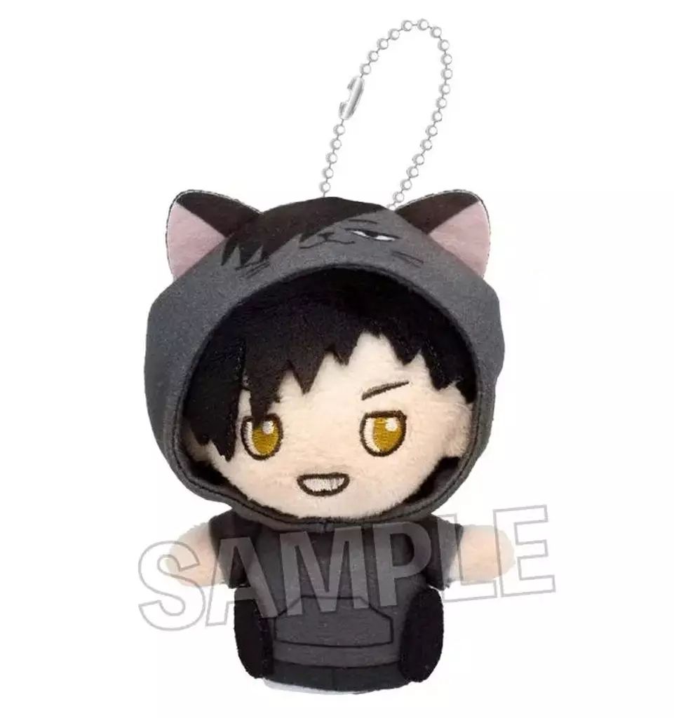 新品】ぬいぐるみマスコット・ぬいぐるみバッジ 黒尾鉄朗 指の上