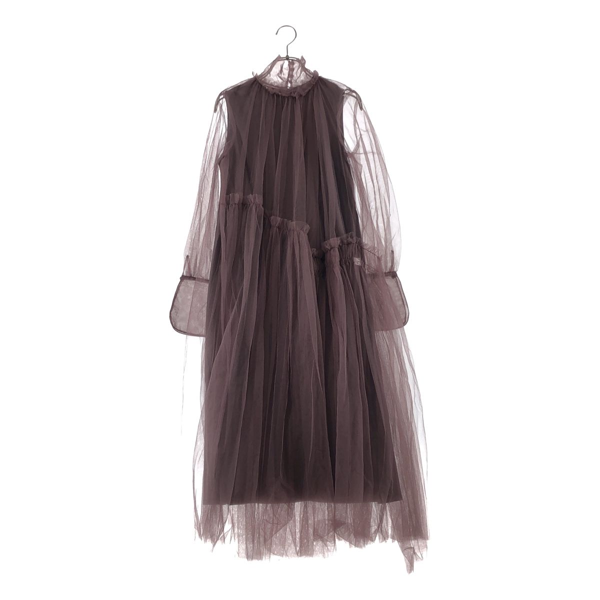 Chika Kisada | チカキサダ チュール ギャザー ボリューム ドレス ワンピース インナー付き 1 brown レディース