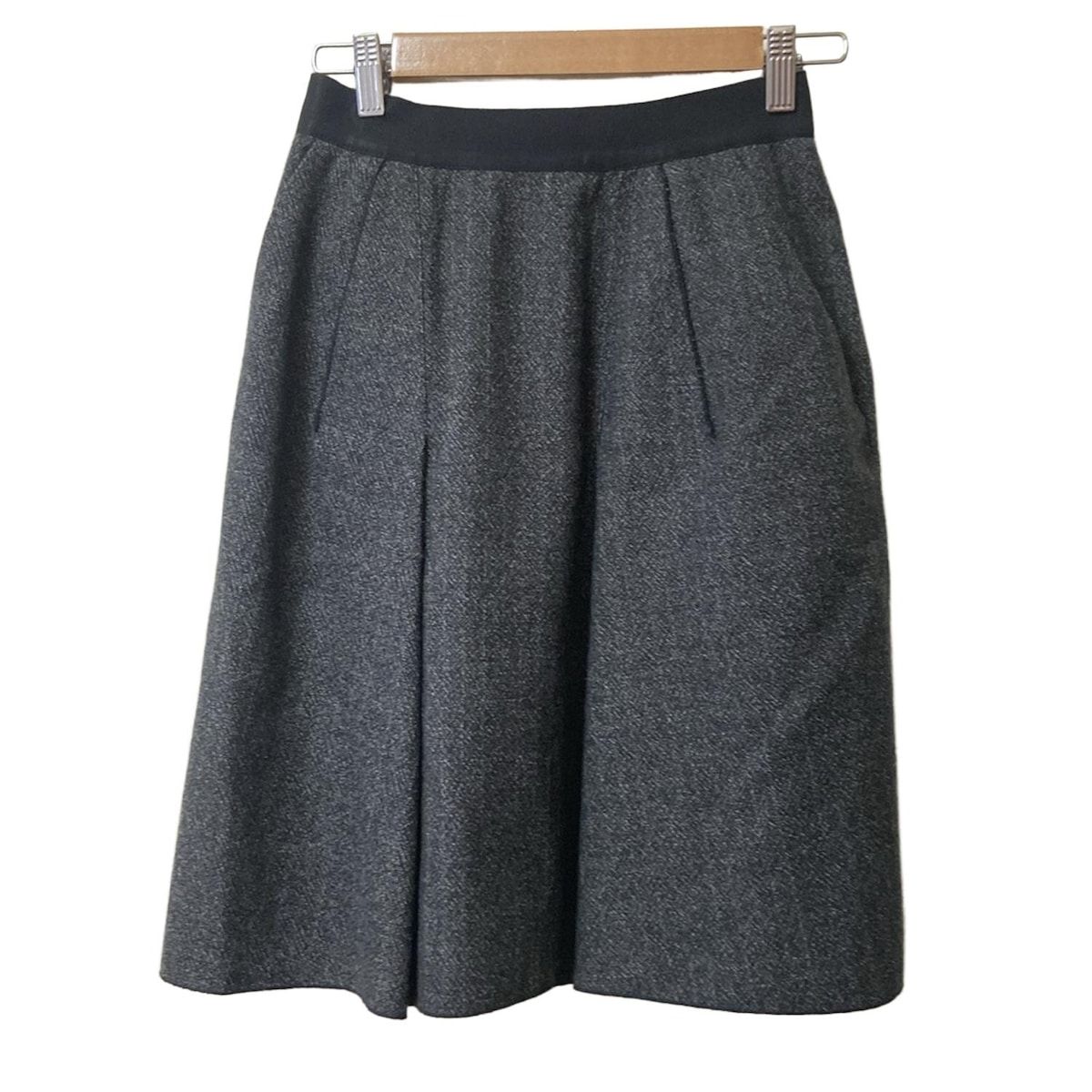 DOLCE-GABBANA ドルチェアンドガッバーナ スカート サイズ38 S レディース - グレー×黒 ひざ丈