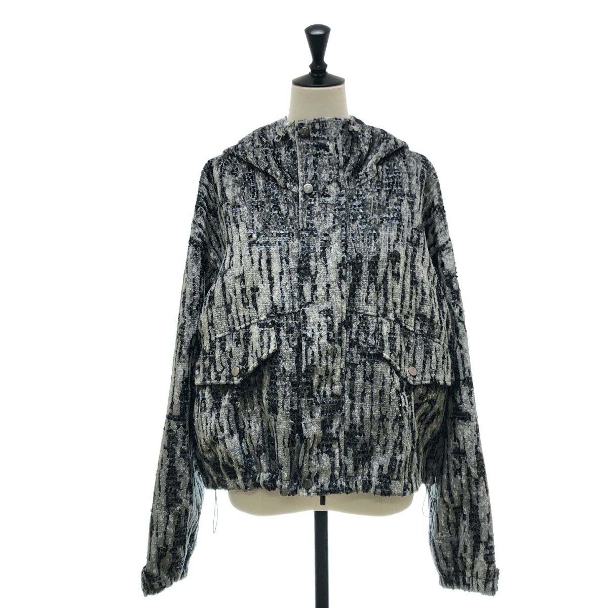 EMPORIO ARMANI | エンポリオアルマーニ オーバーシルエット ドローストリング ジャケット フーディ 総裏地 46 グレー系 メンズ