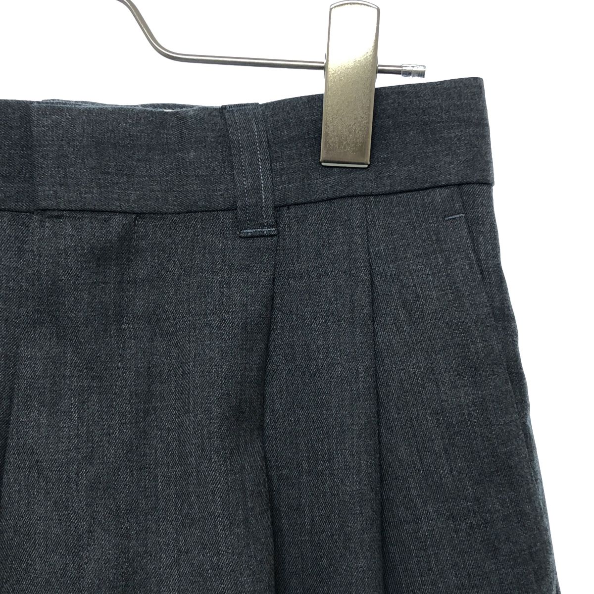 MADISON BLUE | マディソンブルー WIDE TUCK SHORTS WOOL ウールギャバジン ワイド タック ショートパンツ 00 XS グレー レディース