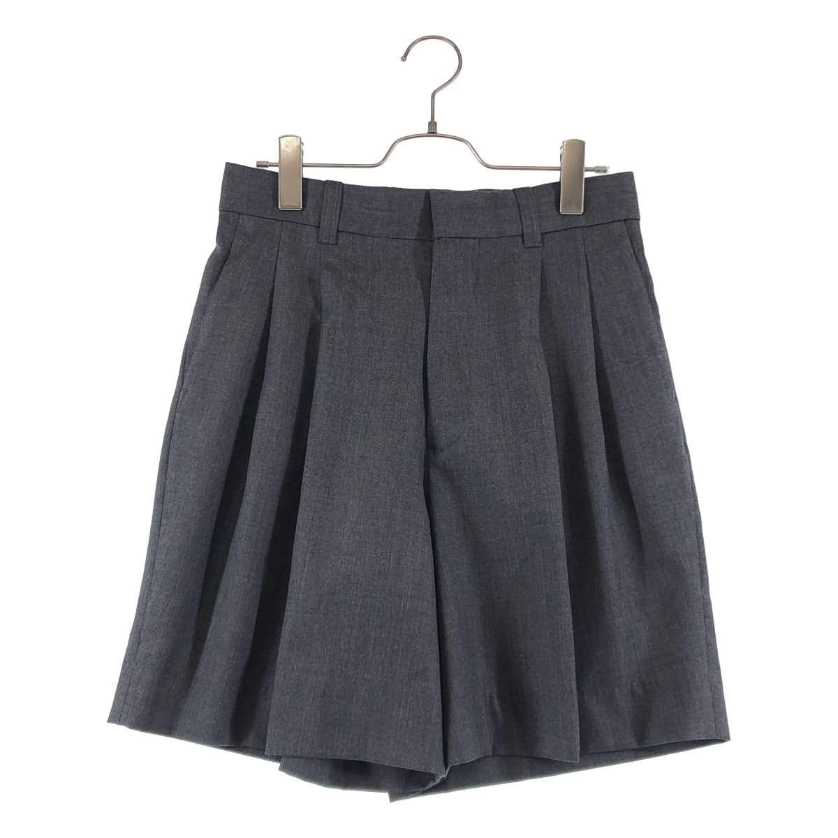 MADISON BLUE | マディソンブルー WIDE TUCK SHORTS WOOL ウールギャバジン ワイド タック ショートパンツ 00 XS グレー レディース