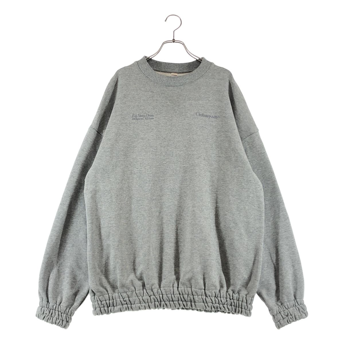 SHINYA KOZUKA | シンヤコヅカ 2025 SS ORDINARY SWEATSHIRT オーバーサイズ 刺しゅう スウェット S グレー メンズ