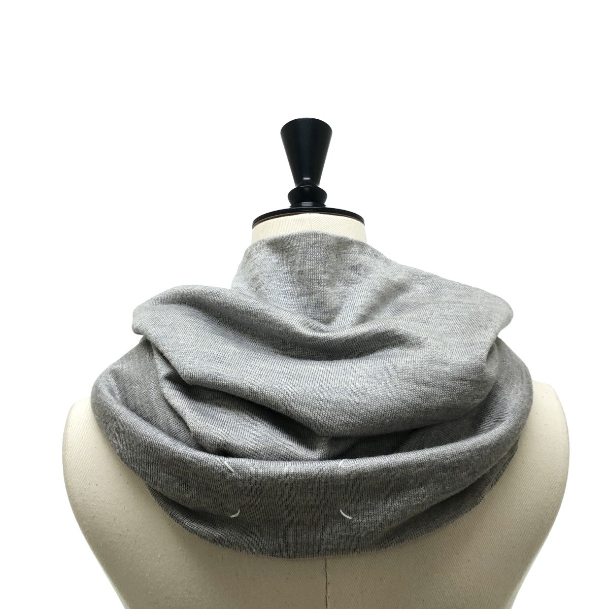Martin Margiela | マルタンマルジェラ 2007 AW ここのえ ウール シルク スヌード ネックウォーマー グレー レディース