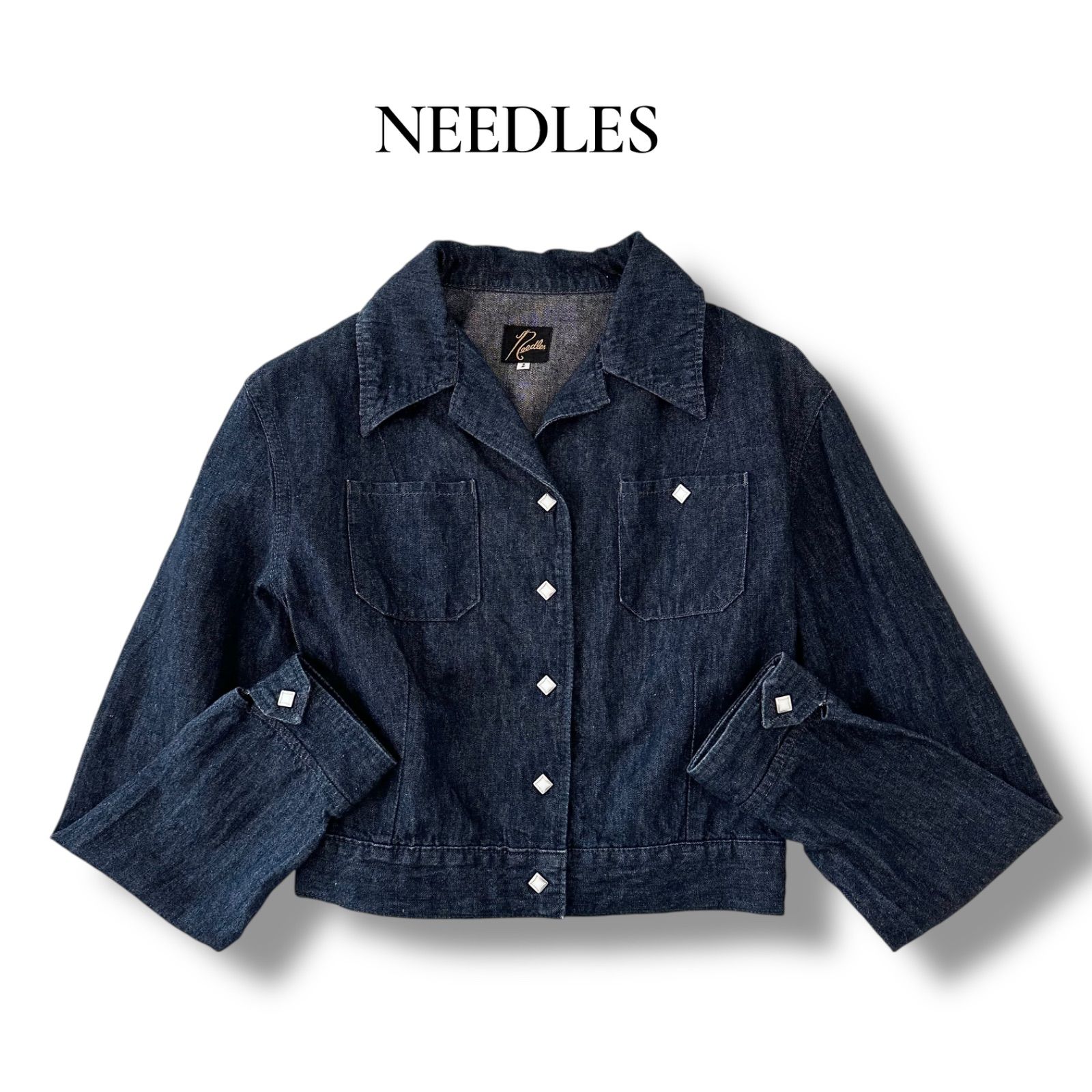 ニードルズ NEEDLES スタッズ ウエスタン デニム シャツ インディゴ 