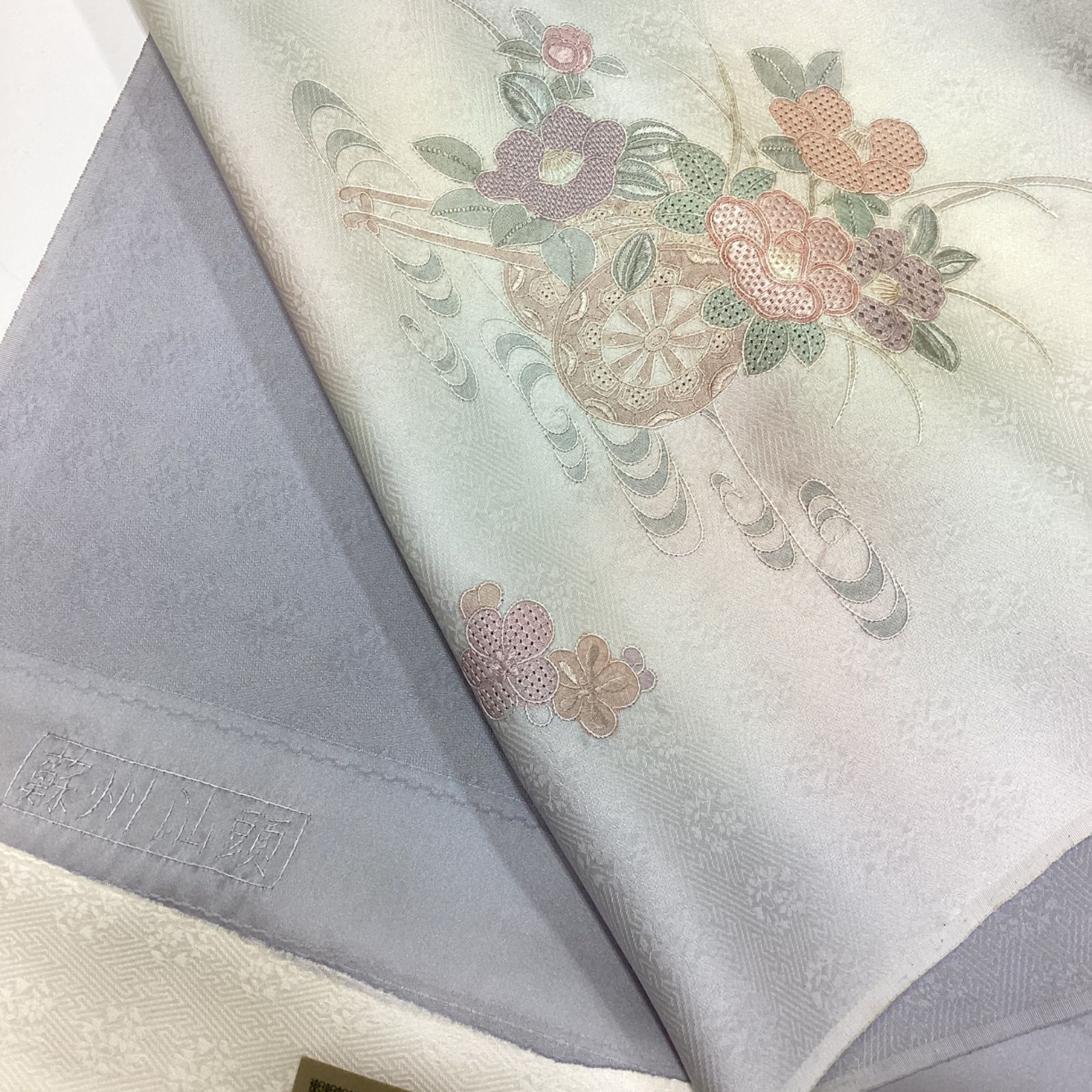 ♥ 着物反物 蘇州汕頭 中国伝統工芸品 付け下げ 正絹 R 237