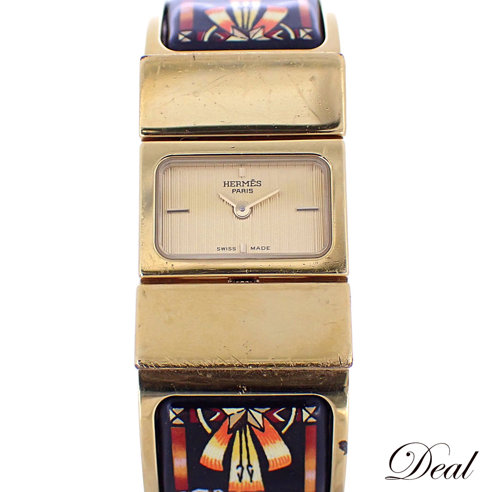 エルメス ロケ バングル ウォッチ L01.201 ゴールドSS GP 七宝焼き 楽天市場】HERMES(エルメス) ロケ バングルウォッチ L01.201 ゴールド