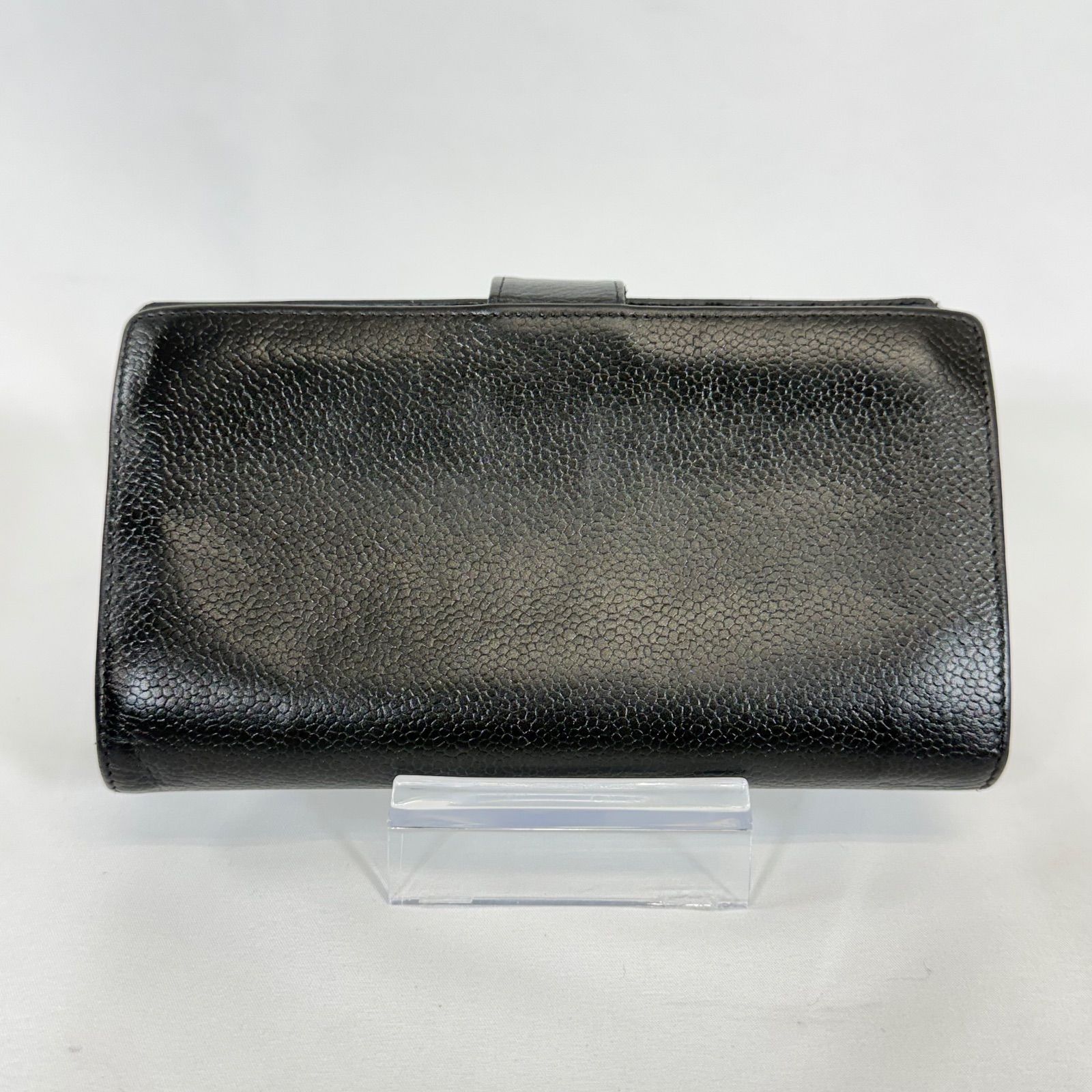 人気・美品】CHANEL シャネル ココマーク キャビアスキン がま口