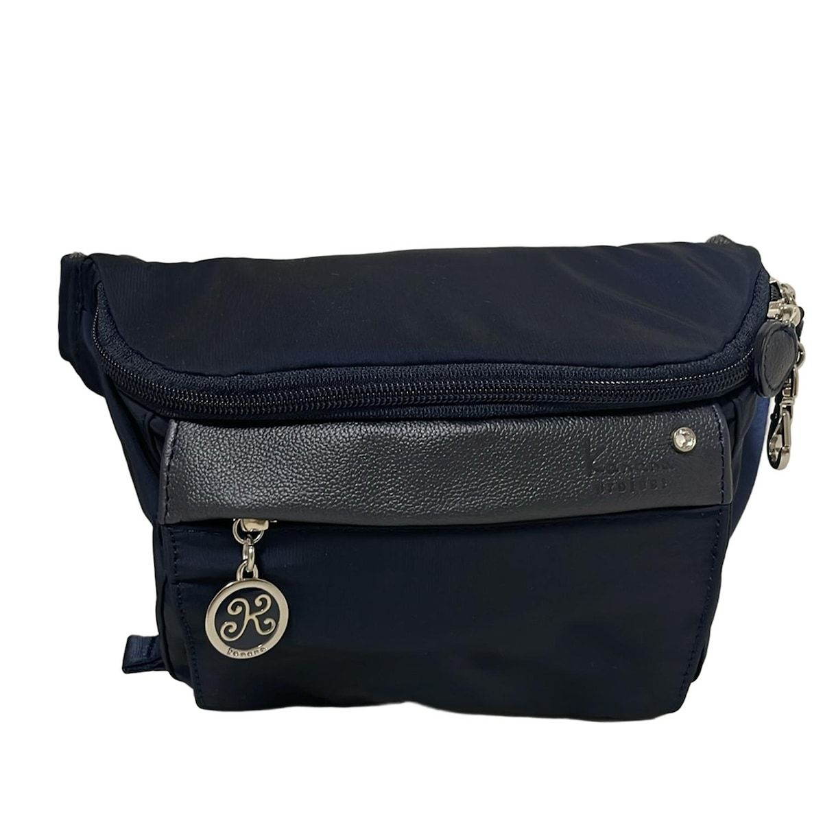 Kanana カナナ ウエストポーチ - ネイビー 2 way|ラインストーン レザー