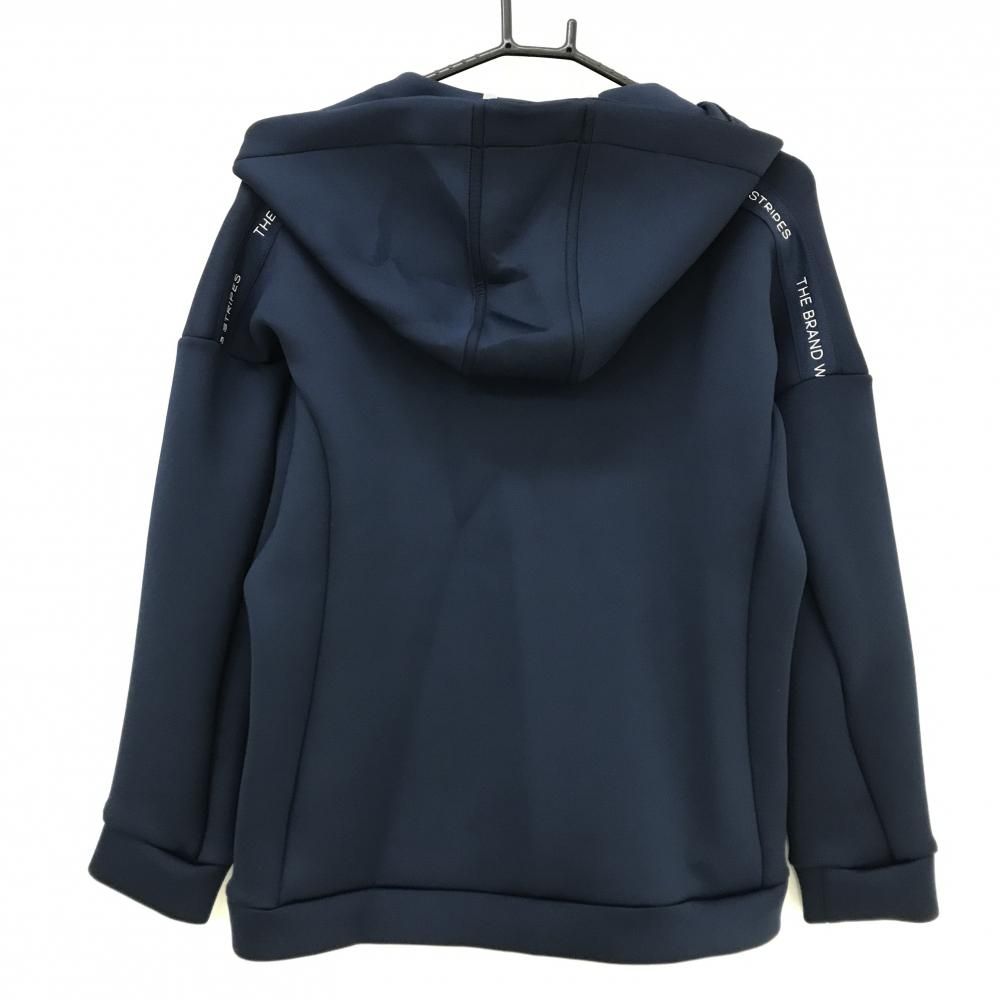 超美品】アディダス ジップパーカー ネイビー ダンボールニット ダブル