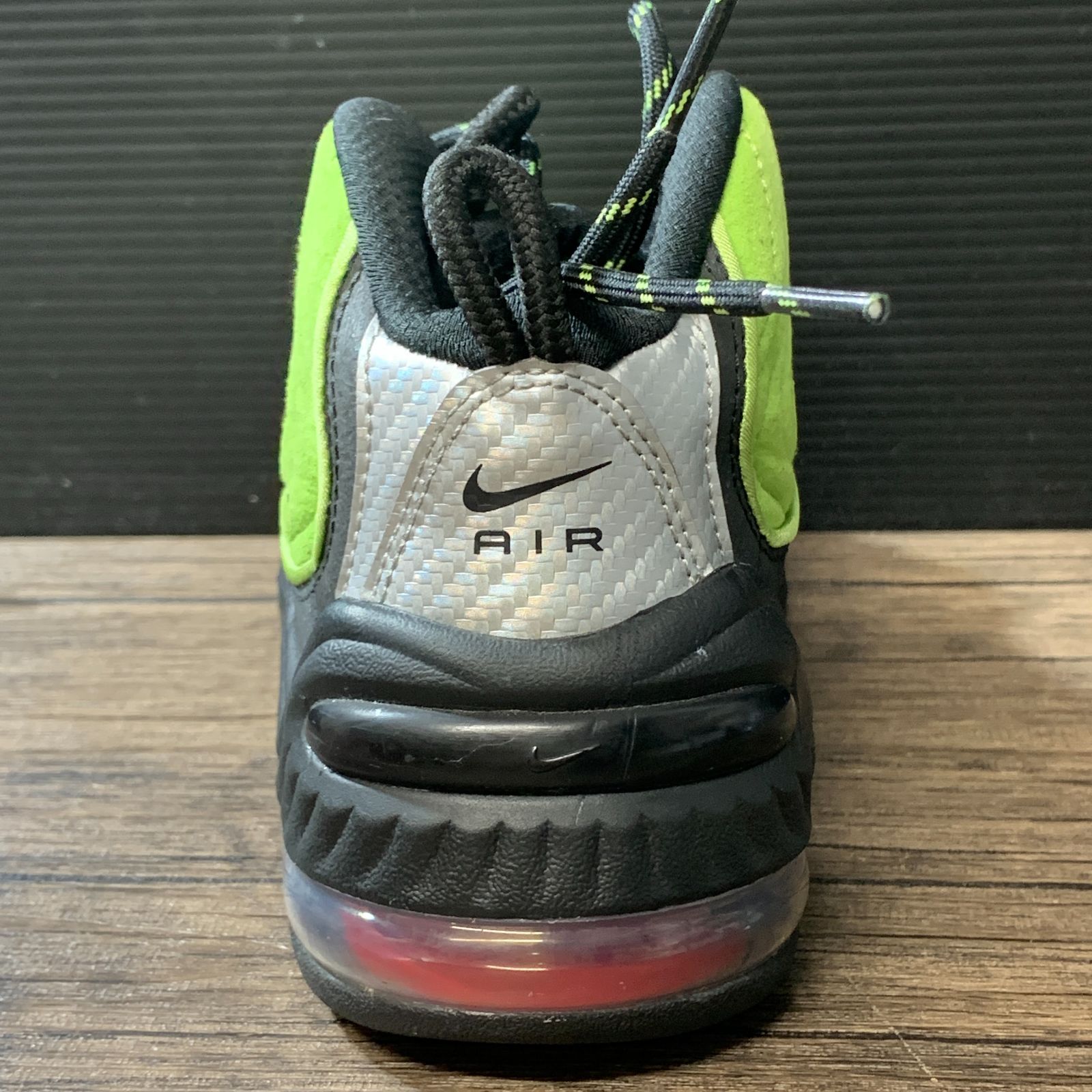 むつ80-01-0109] [併売] Stussy × Nike Air Penny 2 Black/Green 25.0 