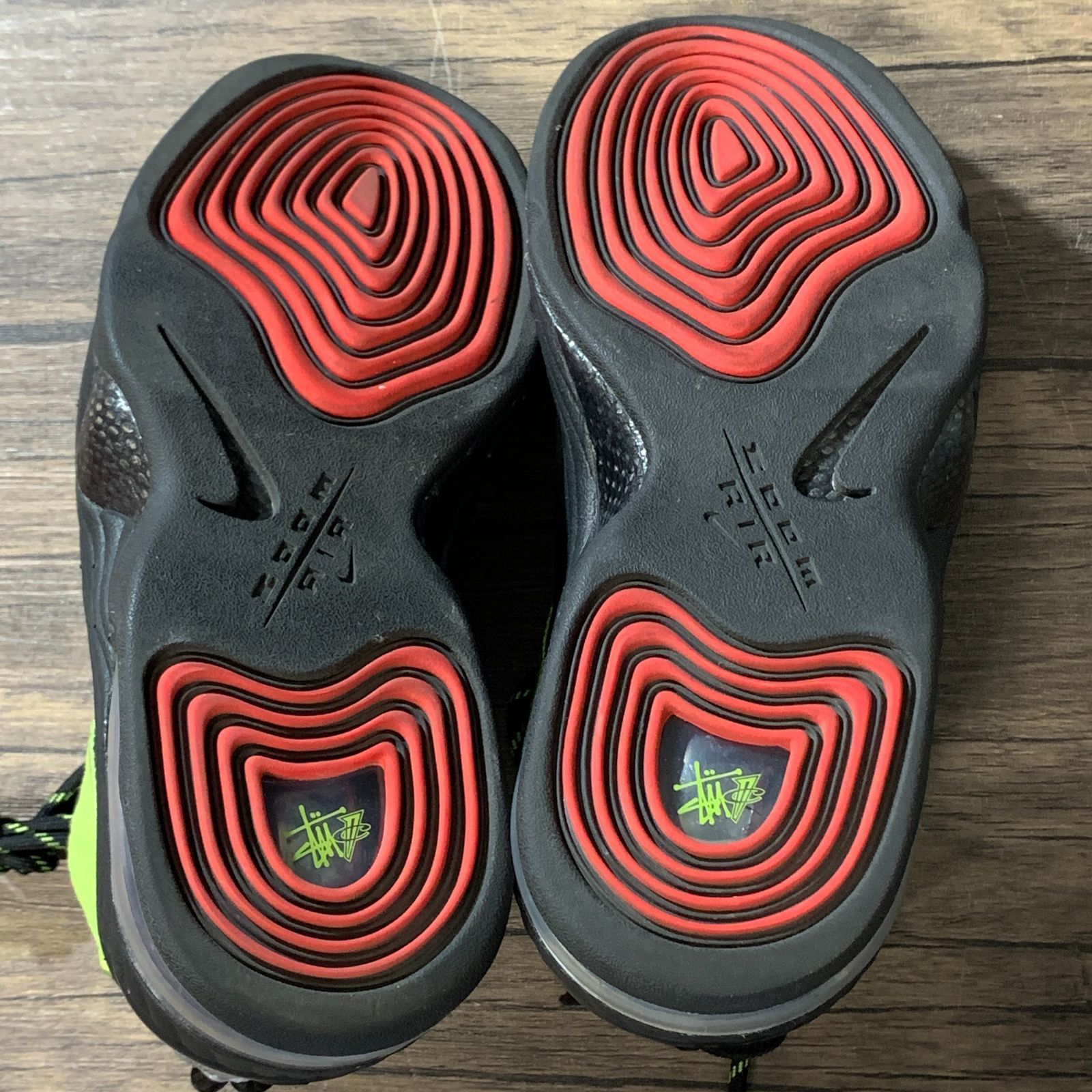 むつ80-01-0109] [併売] Stussy × Nike Air Penny 2 Black/Green 25.0 