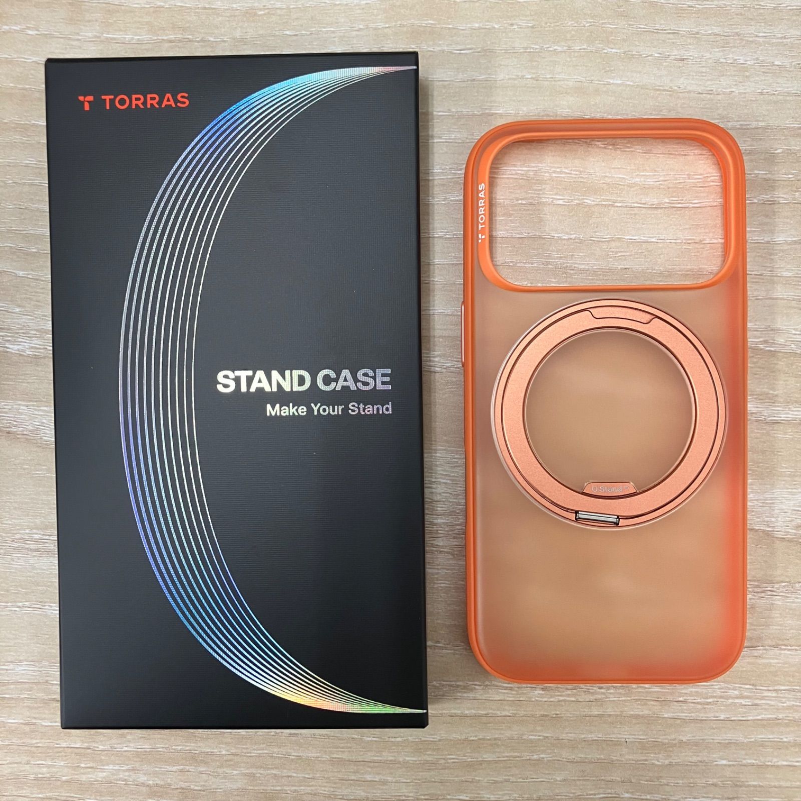 Torras iPhone17 Pro スタンドケース コズミックオレンジ アイホン17