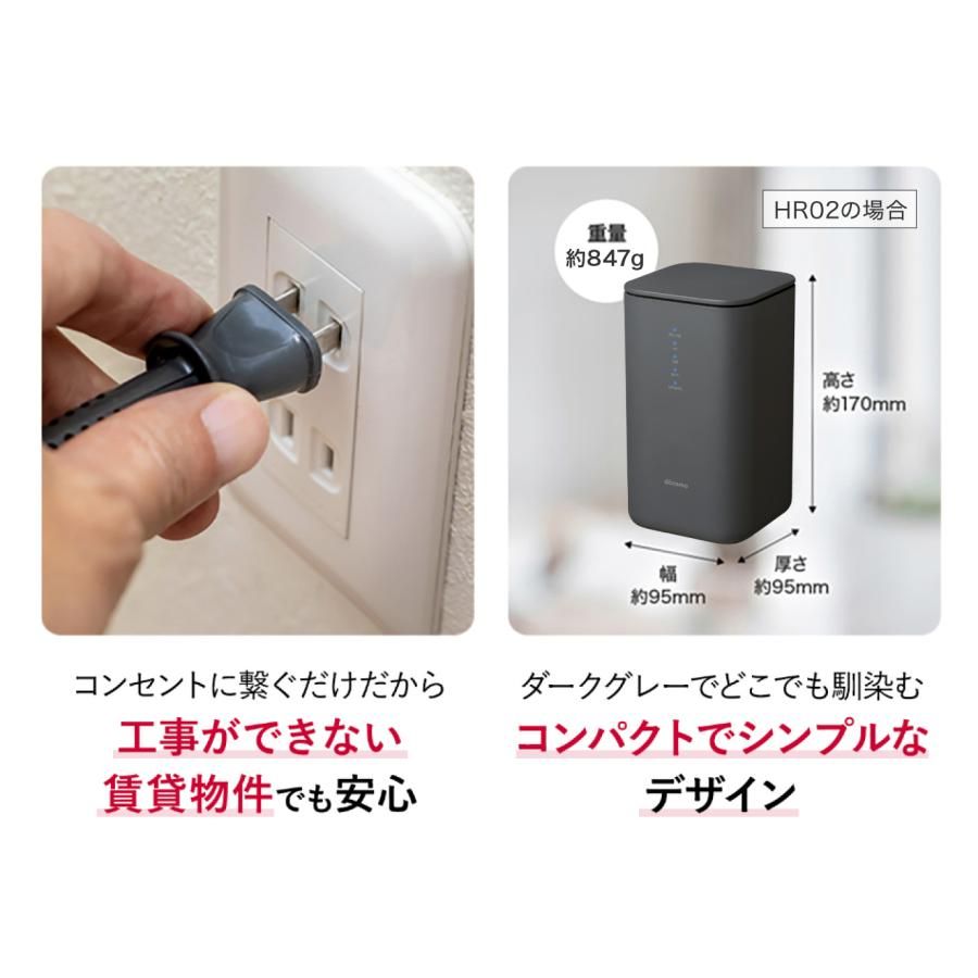 中古】docomo home 5G HR02 ダークグレー - メルカリ