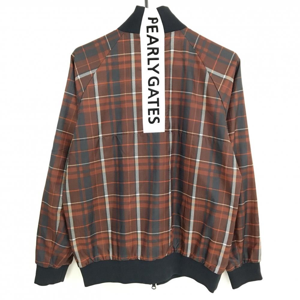 極美品　近年　パーリーゲイツ　蓄熱裏地　スニード　ジャケット　チェック　レッド 超美品】パーリーゲイツ ジャケット ブラウン×黒 チェック 蓄熱裏地