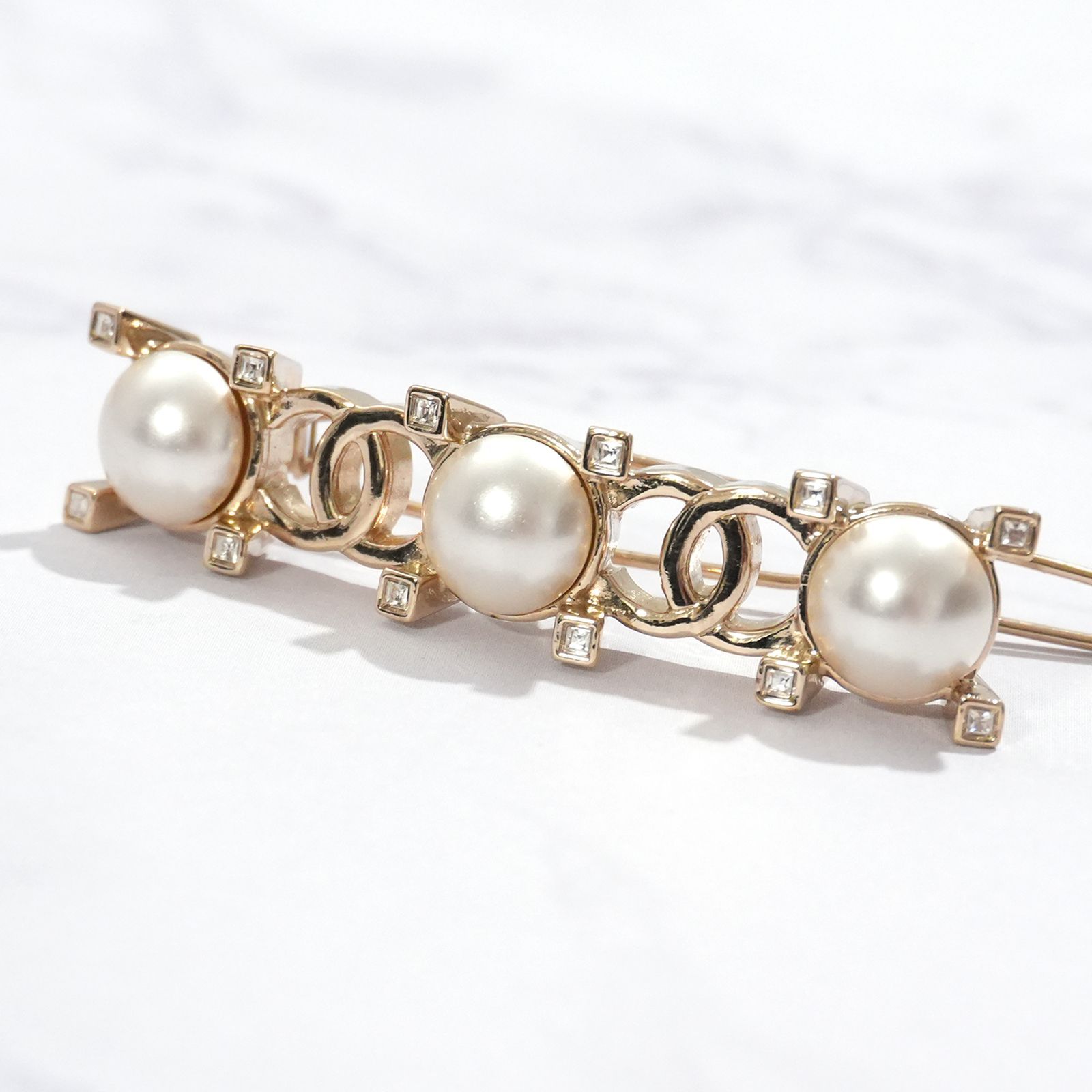 未使用 展示品】CHANEL バレッタ へアクセサリー ゴールド - メルカリ