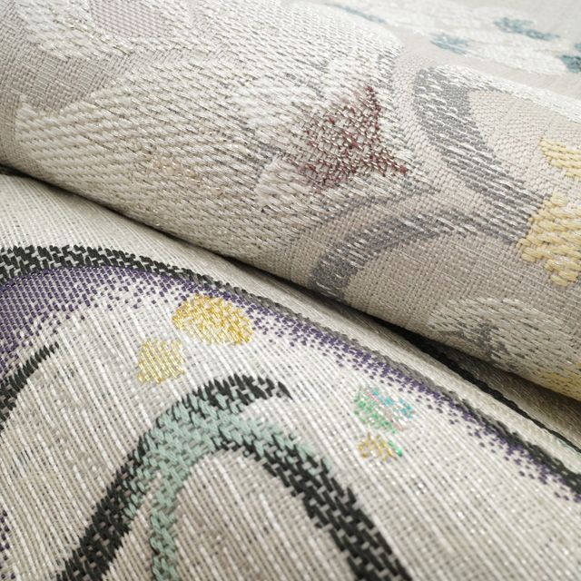 新古品】 袋帯 二図 両方向 二方向 双図 二種のお太鼓柄 正絹 西陣