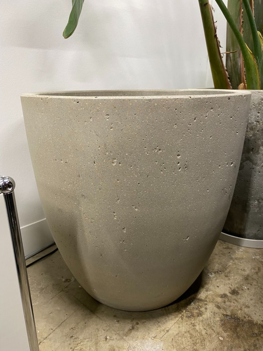 KONTON 大型プランター CAUTES ROUND ベージュ 約50 cm