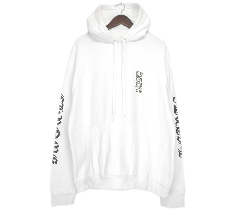 クロムハーツCHROME HEARTS SWTSHRT HD PLVR ヴァーティカル スリーブ ロゴ プルオーバー スウェット パーカー 47175