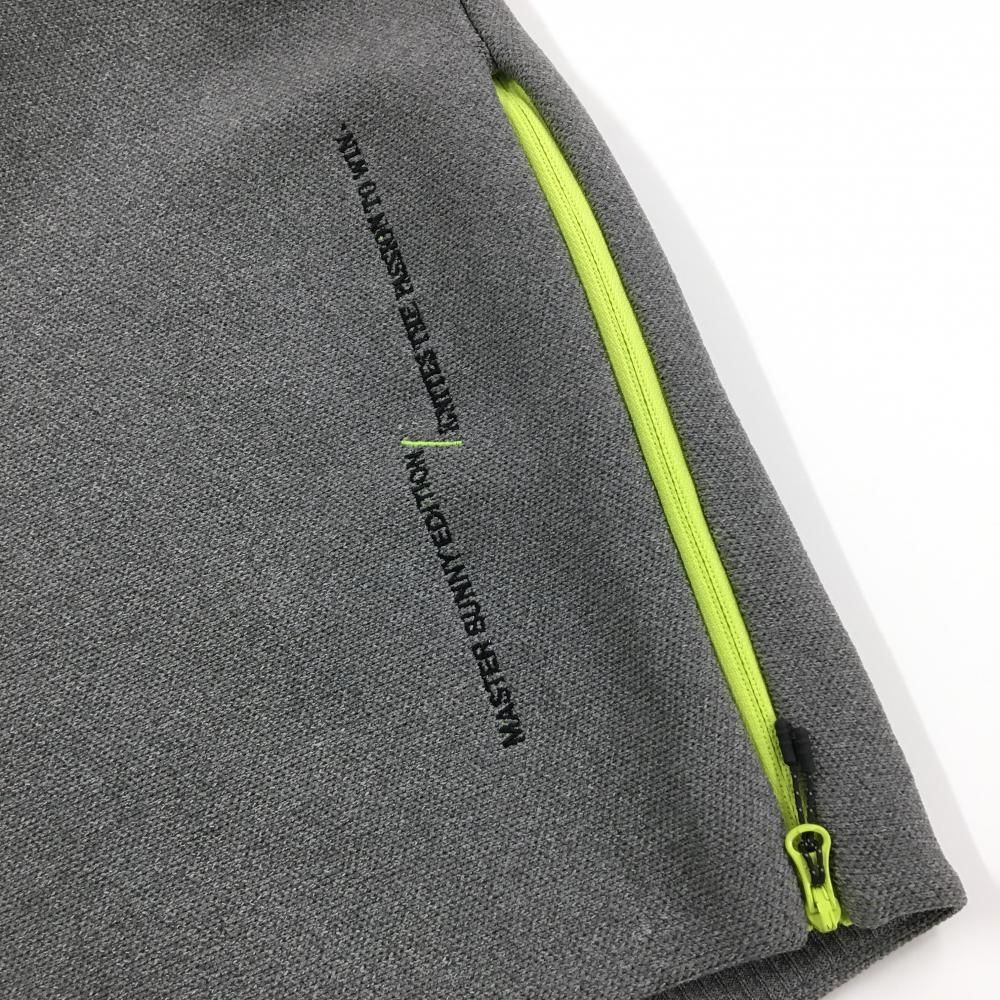 超美品】マスターバニー ニットベスト 杢グレー 背面ロゴライン