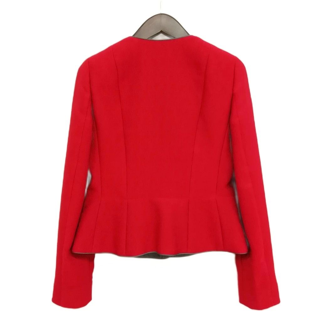 新品未使用　エンポリオアルマーニ　レッドジャケット エンポリオアルマーニ EMPORIO ARMANI ノーカラー ジャケット ブレザー