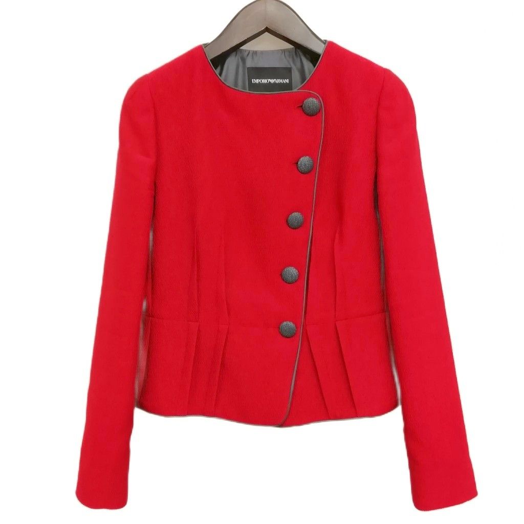 値下げ＊エンポリオアルマーニ＊新品未使用＊ノーカラージャケット EMPORIO ARMANI（ノーカラージャケット）のフリマアイテム一覧
