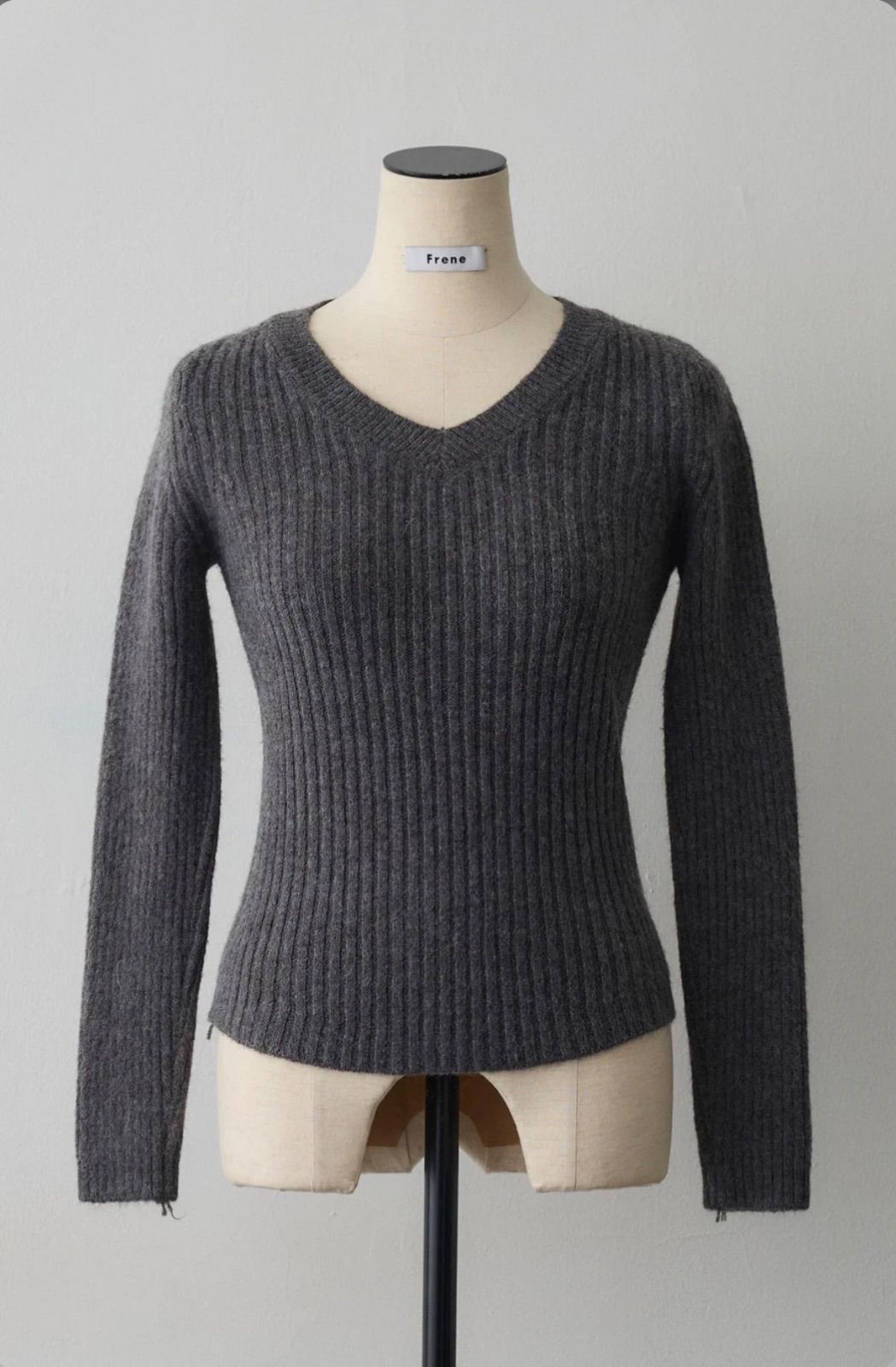 SET】ミックス釦ケープ2wayニット グレー+スフレアシメチュール