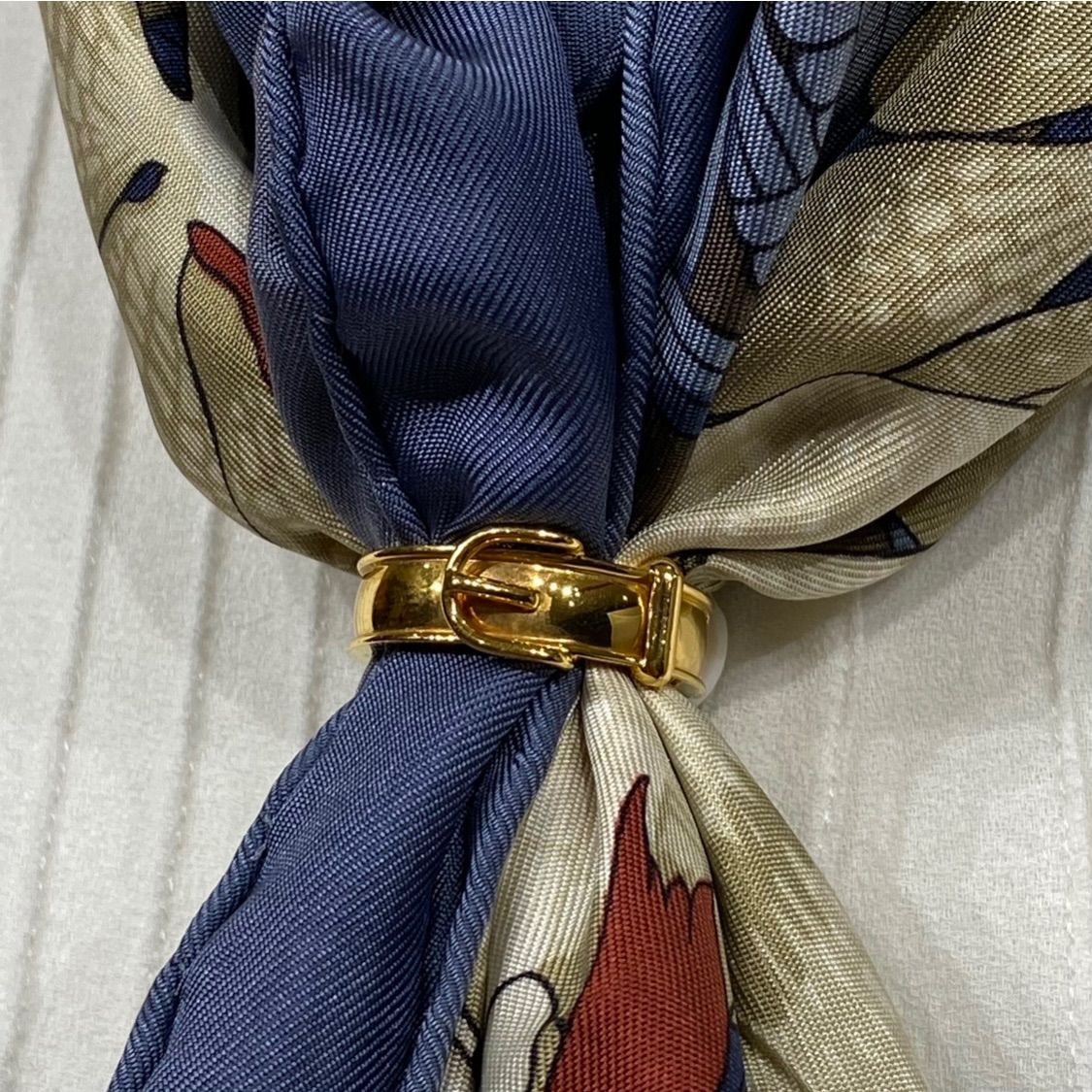 エルメス スカーフリング ブックルセリエ ゴールド金具 HERMES