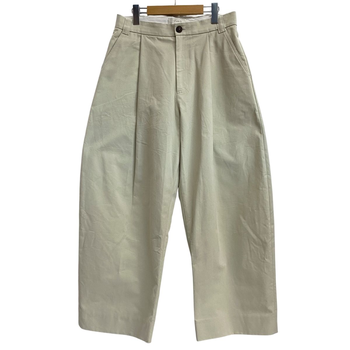 スタジオニコルソン STUDIO SORTE PEACHED COTTON TWILL PANTS 51-10-721008 チノパン ホワイト Sサイズ 201 MB-1270