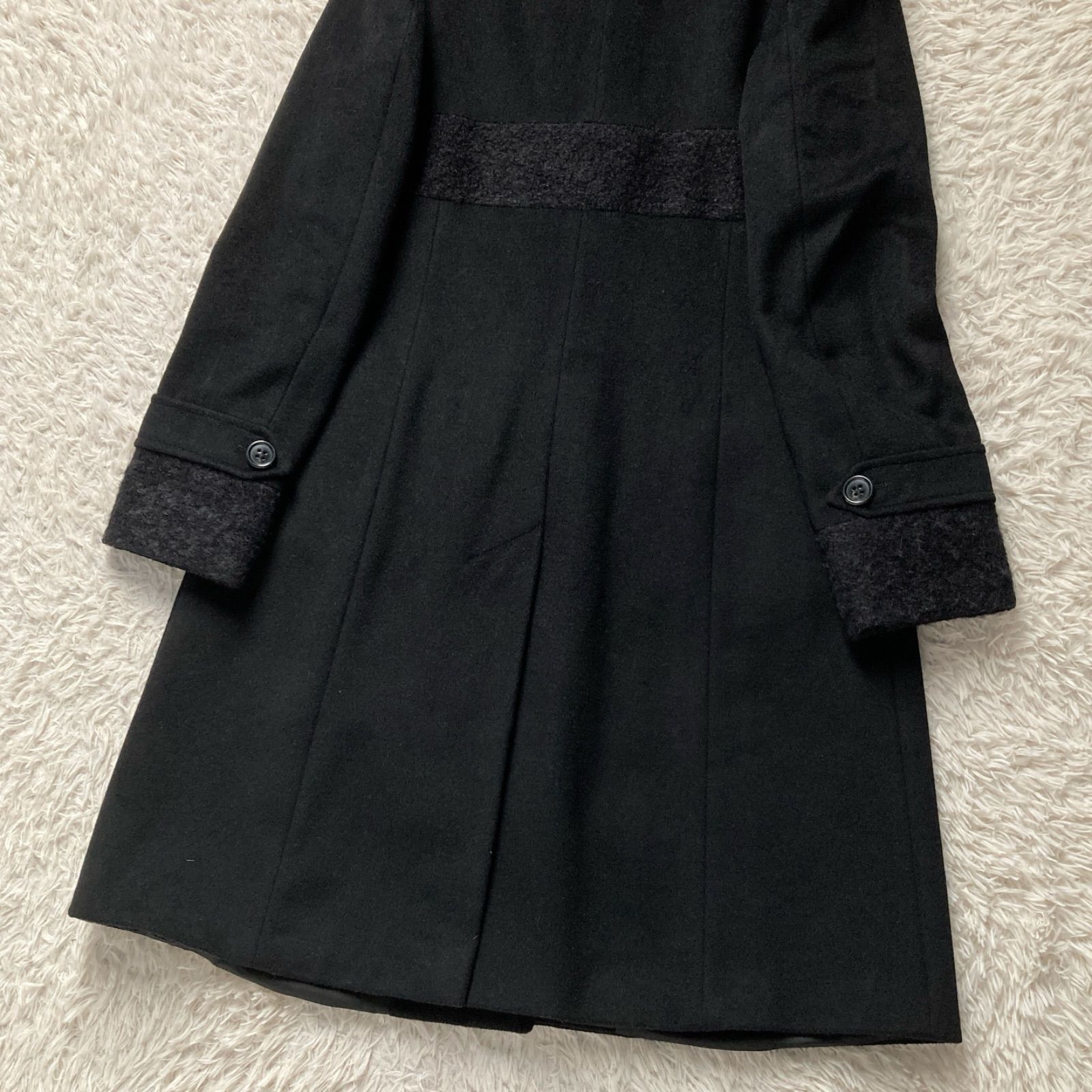美品 MAX&Co. マックスアンドコー ロングコート ノーカラー Aライン 