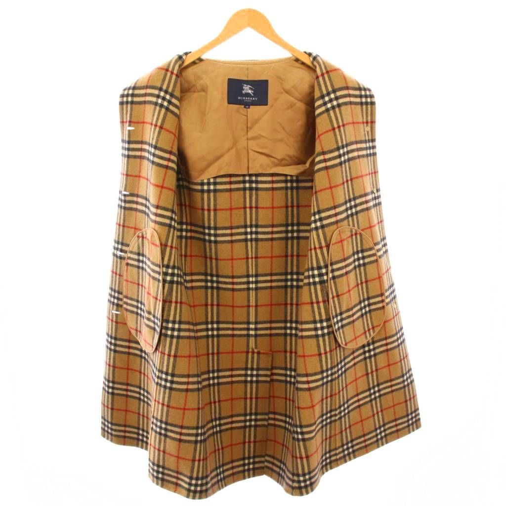 バーバリーロンドン カシミヤ混 ウール コート ノバチェック 40 バーバリー ロンドン BURBERRY LONDON ステンカラーコート アウター