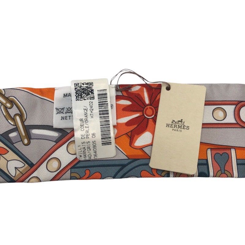 エルメス HERMES ツイリー HARNAIS DE COEUR シルク レディース
