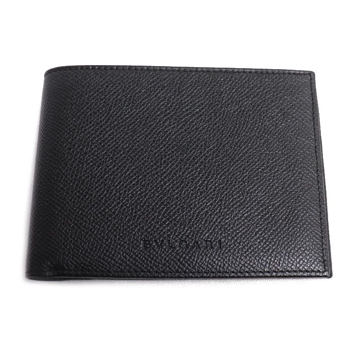 BVLGARI ブルガリ HIPSTER LARGE 2 FOLDS 二つ折り財布 ブラック 20495 メンズ