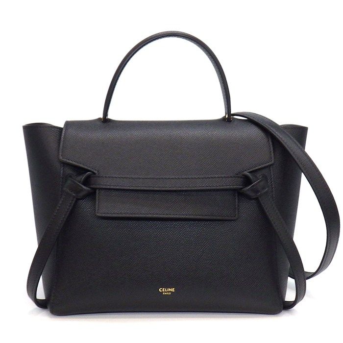 セリーヌ CELINE ハンドバッグ|ショルダーバッグ マイクロ ベルトバッグ .38 NO ブラック グレインドカーフスキン