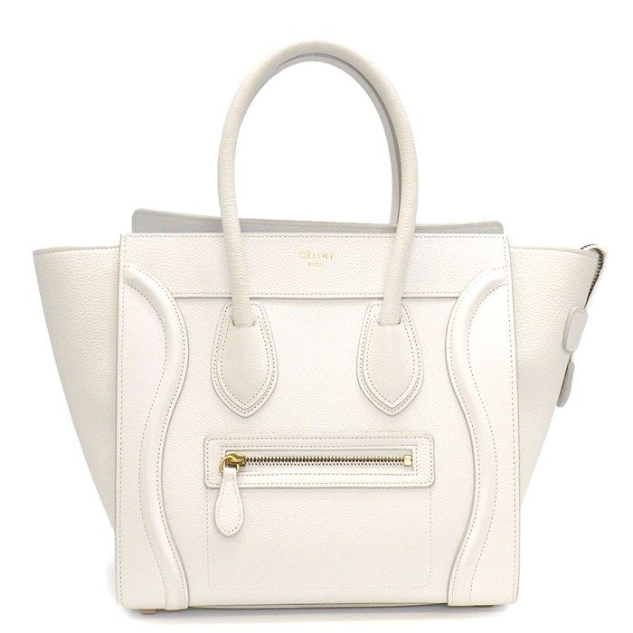 セリーヌ CELINE ハンドバッグ ラゲージ マイクロ .011 C アイスバーグ カーフスキン ゴールド金具
