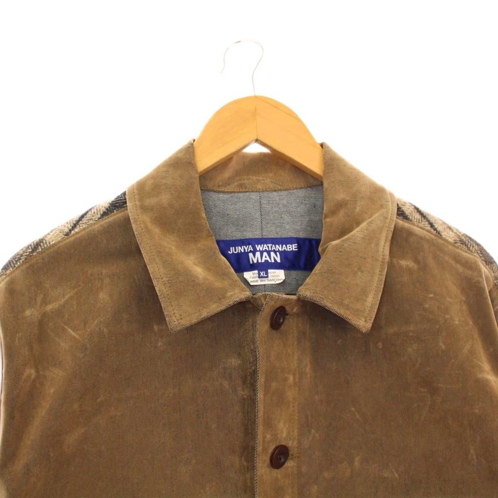 美品✨ジュンヤワタナベ コムデギャルソン シワ加工 シャツジャケット チェック JUNYA WATANABE CDG(ジュンヤワタナベコムデギャルソン) チェック