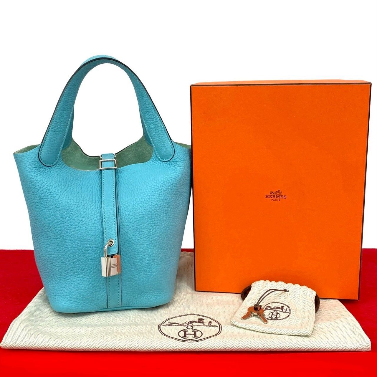 極 美品 箱 袋 鍵付き A 刻印 HERMES エルメス ピコタンロック PM 